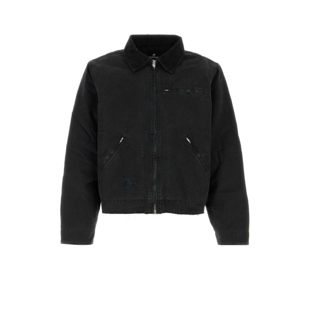 Represent Men Black Cotton Padded Jacket